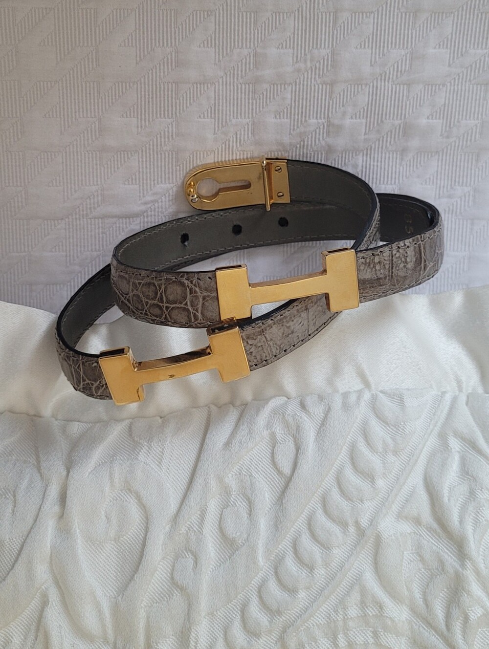 Whale Croc Embossed Belt - Picture 14 of 16
